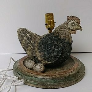 Chicken Table Lamp Home decor Rustic farmhouse country rooster bird hen